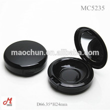 Cosmetic round 1 layer compact case with mirror